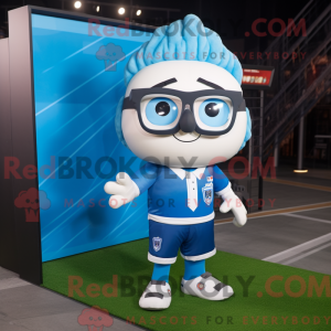 Blue Soccer Goal mascot...