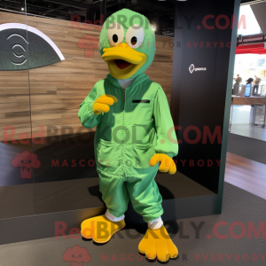 Lime Green Goose mascot...
