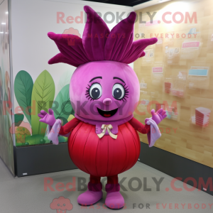 Magenta Turnip mascot...