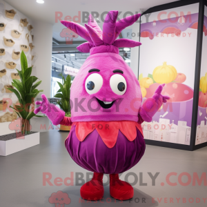 Magenta Turnip mascot...