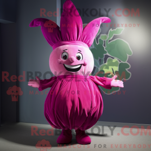 Magenta majroe maskot...