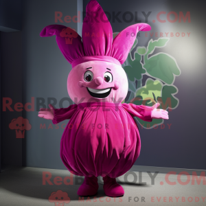 Magenta Turnip mascot...