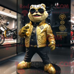 Gold Dim Sum mascot costume...