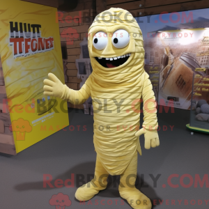 Lemon Yellow Mummy mascot...