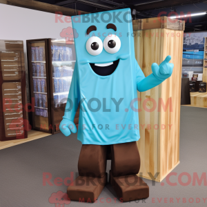 Cyan Chocolate Bar maskot...