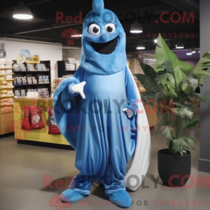 Blue Baa mascot costume...