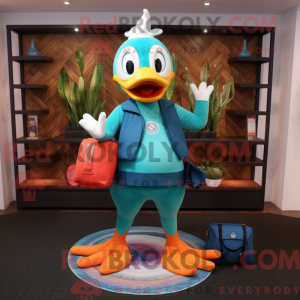 Turkis Moscovy Duck maskot...