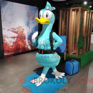 Turkis Moscovy Duck maskot...