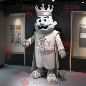 Gray King mascot costume...