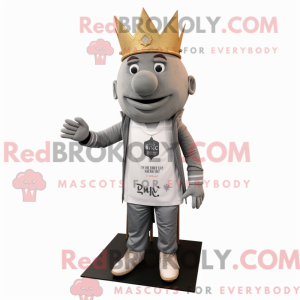 Grå konge maskot kostume...