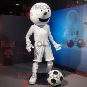White Soccer Ball mascot...