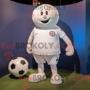 White Soccer Ball mascot...