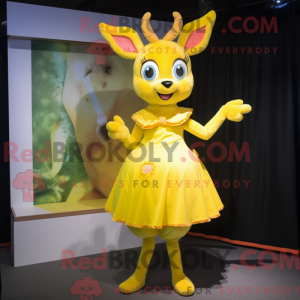 Lemon Yellow Deer mascot...