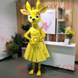 Citrongul hjorte maskot...
