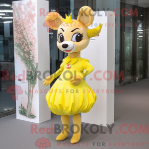 Lemon Yellow Deer mascot...