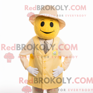 Béžová postava maskota...