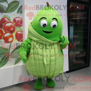 Green Melon mascot costume...