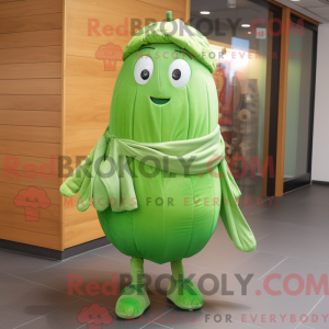 Green Melon mascot costume...