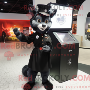 Black Fox mascottekostuum...