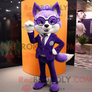 Purple Fox-maskotdraktfigur...
