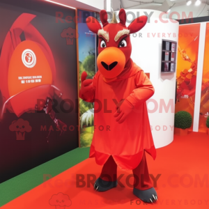 Red Donkey mascot costume...