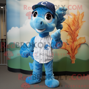 Blue Seahorse mascot...