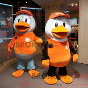 Orange Penguin mascot...