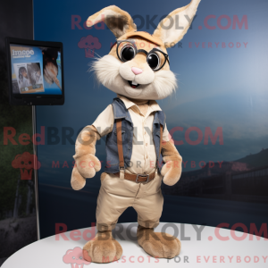 Tan Rabbit maskotdraktfigur...