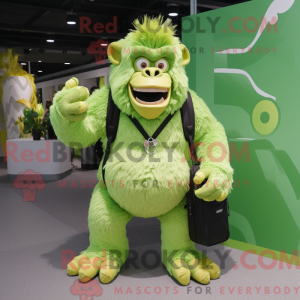 Lime Green Gorilla mascot...