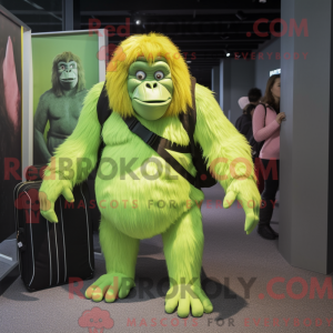 Postava maskota Lime Green...