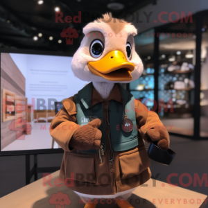 Brun Gosling maskot kostume...