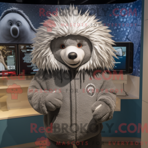 Sølv Porcupine maskot...