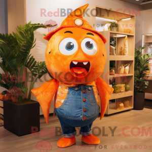 Orange tun maskot kostume...