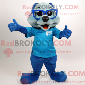 Blå Mongoose maskot...