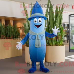 Blue Asparagus mascot...