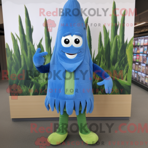 Blue Asparagus mascot...