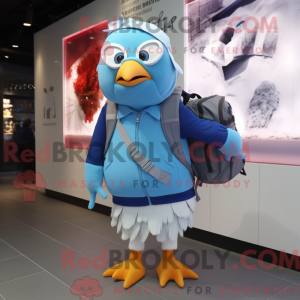 Sky Blue Pigeon mascot...