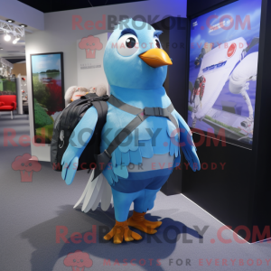 Sky Blue Pigeon mascot...