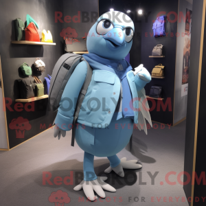 Sky Blue Pigeon maskot...