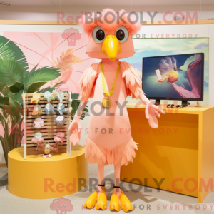 Peach Archeopteryx mascot...