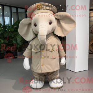 Beige Elephant mascot...