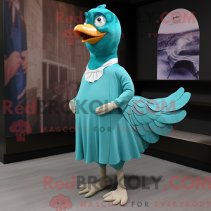 Teal Pigeon Maskottchen...