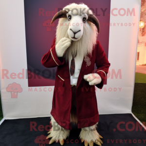 Maroon Angora Goat mascot...