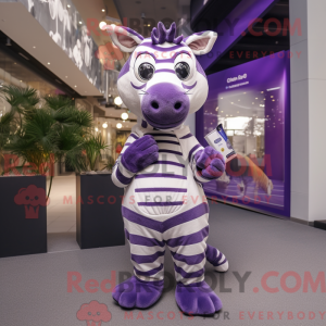 Lavendel Zebra maskot...