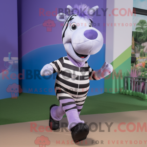 Lavendel Zebra maskot...