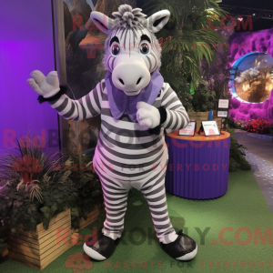 Lavendel Zebra maskot...