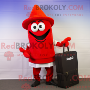 Rood Paella-mascottekostuum...