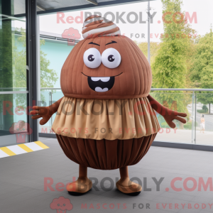 Brown Hamburger mascot...