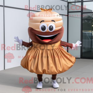 Brown Hamburger mascot...