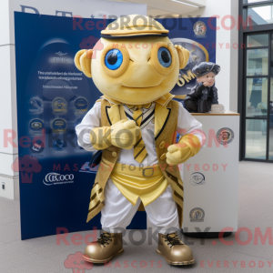 Gold Gyro mascot costume...